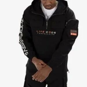 Life Code by Progressive 1/2 Zip Pull Over Jacket, tons of pockets, Medium